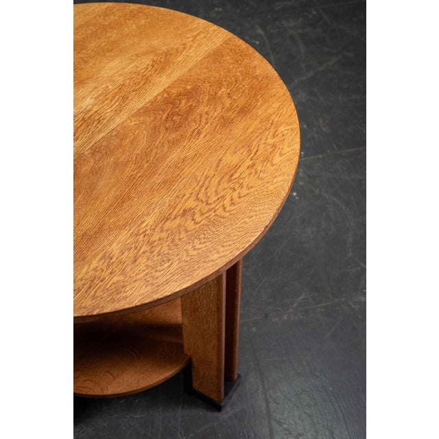 Wood Hague School Side Table in Wood by Jan Brunott, 1920s For Sale - Image 7 of 13