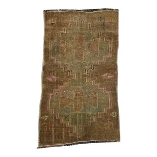 Faded Oushak Small Rug For Sale