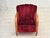 1950s Danish Armchair in Cherry-Red Furniture Velour, 1960s For Sale - Image 5 of 18