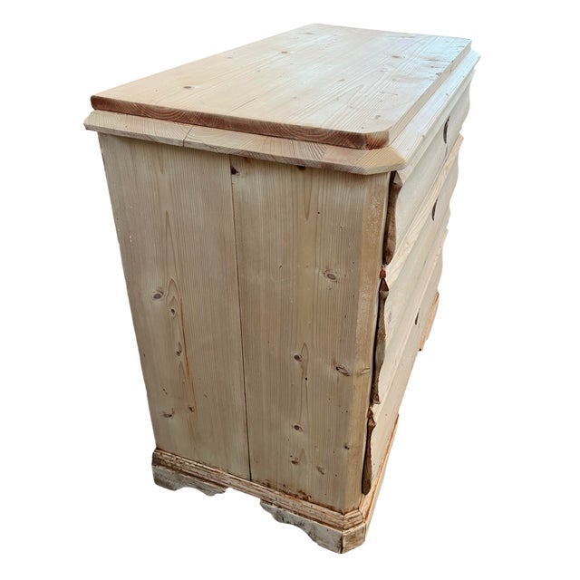 Biedermeier 19th Century Danish Biedermeier Bleached Pine Chest of Drawers / Commode For Sale - Image 3 of 10