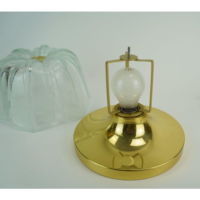 Model A475 3031 Flush Mount with Flower-Shaped Glass Shade from Glashütte Limburg, 1970s For Sale - Image 15 of 16