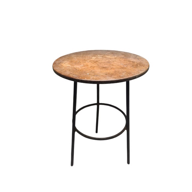 Postmodern Brutalist Iron and Wooden Plant Stand, Poland, 1970s, in Good conditions. Designed 1970 to 1979