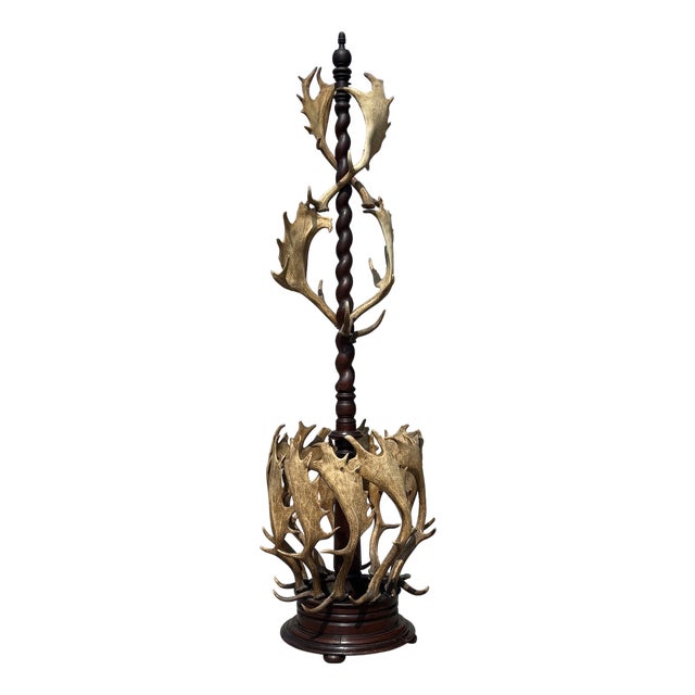 Antique Antler Coat Stand by J. Parker of Woodstock, 1850 For Sale