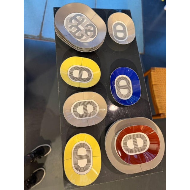Early 21st Century Rallye 24 Service Plates by Hermès, 2013, Set of 19 For Sale - Image 5 of 9