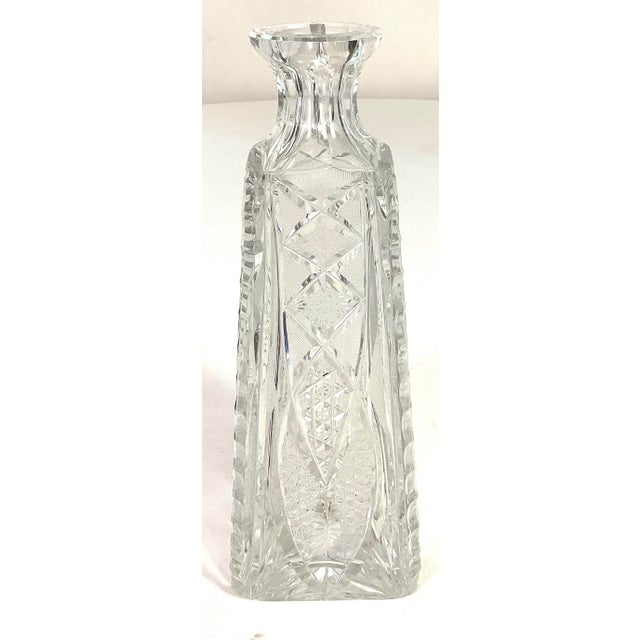 Glass 1940s Art Nouveau Superior Cut Crystal Liqueur/Liquor Decanter For Sale - Image 7 of 12