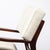 Pair of Mid-Century Modern Walnut Armchairs With Off-White Textural Upholstery For Sale - Image 9 of 18