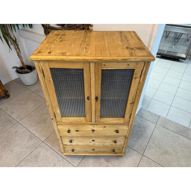 Rustic Farmhouse Cupboard in Spruce Wood For Sale - Image 10 of 14