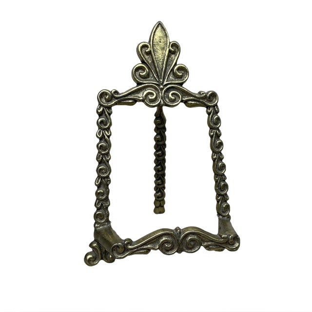 Brass Tripod Book or Photo Stand For Sale