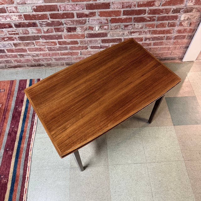 Wood Danish Walnut Draw Leaf Coffee Table, 1960s For Sale - Image 7 of 8