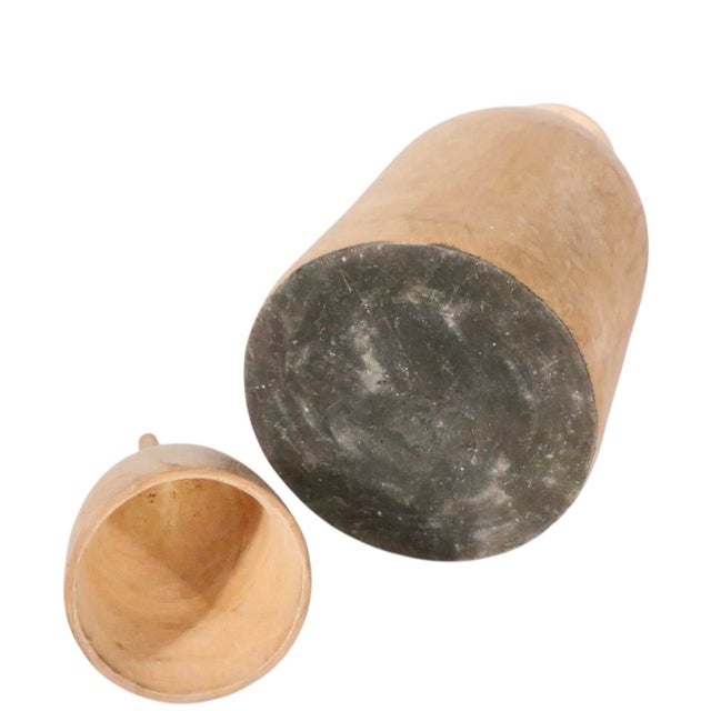 Tribal Late 20th Century Covered Wood Bottle From Brundi For Sale - Image 3 of 8