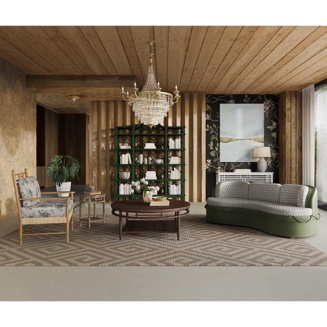 Green Etagere is a striking architectural statement that blends Chinoiserie Revival elegance with refined craftsmanship....