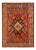 Hand-Knotted Antique Kirsehir Rug in Red Gold Medallion Tribal Pattern For Sale