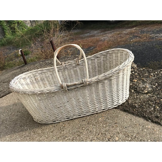 Rustic Rustic Wood Basket, 1960s For Sale - Image 3 of 6