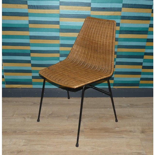 Basket Chairs in Rattan and Metal from Gian Franco Legler, 1950s, Set of 2 For Sale - Image 9 of 15