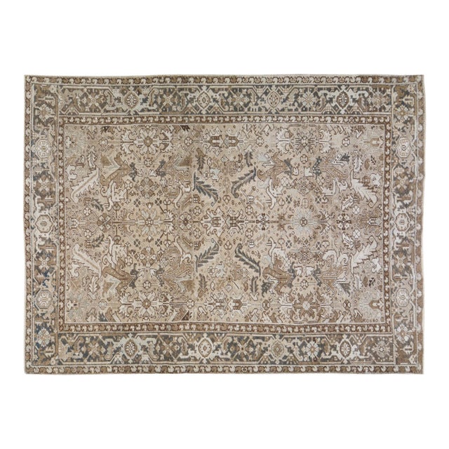 Vintage Turkish Anatolian Hand Knotted Wool Rug, 7'2x9'6 For Sale