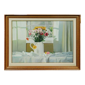 Thomas Stiltz "The White Pitcher" Flower H. Signed W/Custom Frame