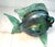 1980s Vintage Hand Blown David Tate Studio Glass Iridescent Green Gold Fish Sculpture For Sale - Image 5 of 15