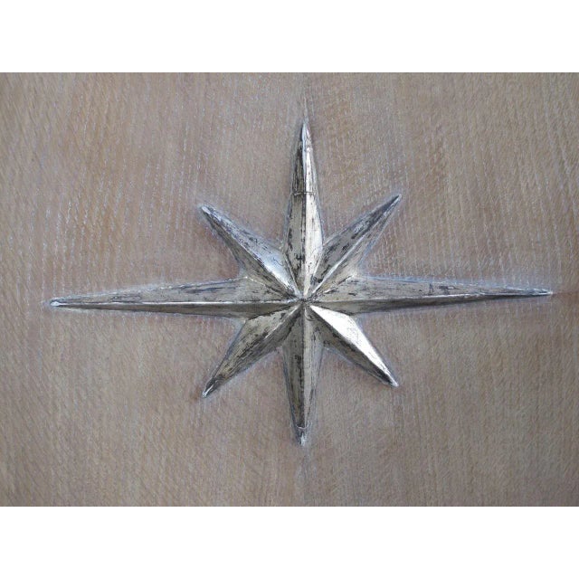 1950s French Two-Door Cerused Oak Sideboard With Silver Leaf Motifs For Sale - Image 5 of 5