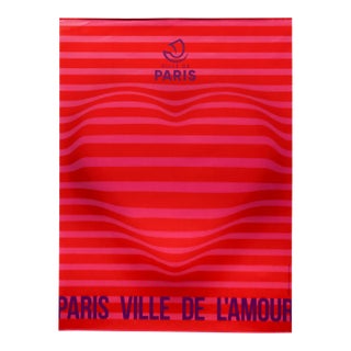 2026 French Ville De Paris Poster - Paris Ville De l'Amour (Stripes) For Sale