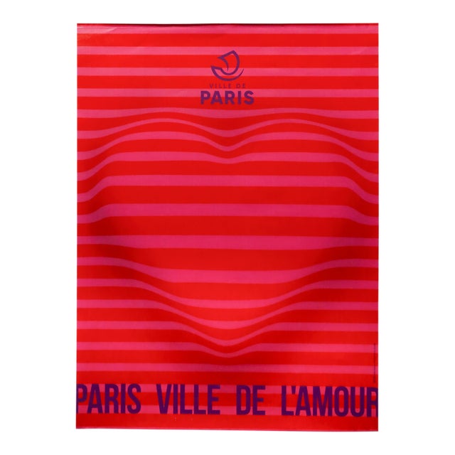 2026 French Ville De Paris Poster - Paris Ville De l'Amour (Stripes) For Sale
