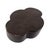 Antique Chinese Begonia-Shaped Black Lacquer Trinket Box With Hardstone Inlay, Circa 1920s For Sale - Image 6 of 6