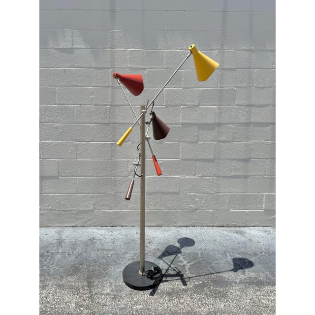 Vintage Mid-Century Modern Triennale Adjustable Floor Lamp For Sale In West Palm - Image 6 of 7