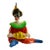Tiny <2 Inch Colorful Plaster Clown Playing a Concertina! Delicate, Italian Ornament For Sale