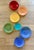 Late 20th Century Saturated Solids and Swirls Colored Wall Plate Curation- Set of 7 For Sale - Image 15 of 17
