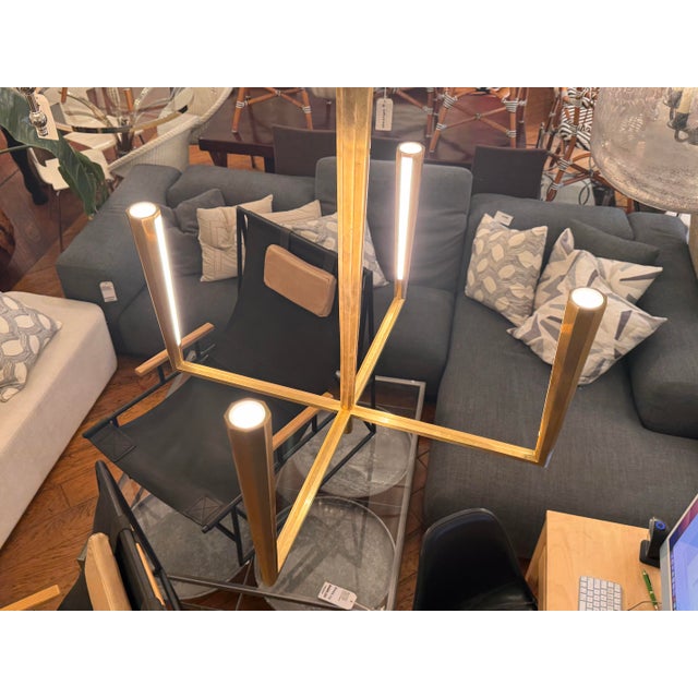 Thomas O'Brien for Visual Comfort Galahad Small Brass Chandelier For Sale In San Francisco - Image 6 of 12