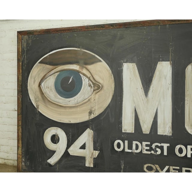 Newly Made Reclaimed Moscot's Optical Aluminum Marty Supreme Movie Prop Sign For Sale - Image 4 of 10