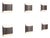Model 2030/31 Wall Lamps by Rolf Krüger & Dieter Witte for Staff Leuchten, 1960s, Set of 6 For Sale