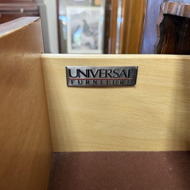Universal Furniture Transitional Burled-Finish Dresser With Mirror For Sale - Image 13 of 18