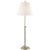Traditional Suzanne Kasler by Visual Comfort Signature Wyatt Accent Lamp in Antique Nickel with Linen Shade For Sale - Image 3 of 3