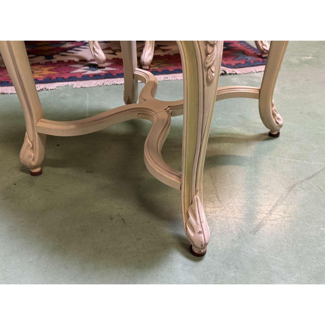 Green Vintage Louis XV Style Beech Chairs, 1970s, Set of 8 For Sale - Image 8 of 11