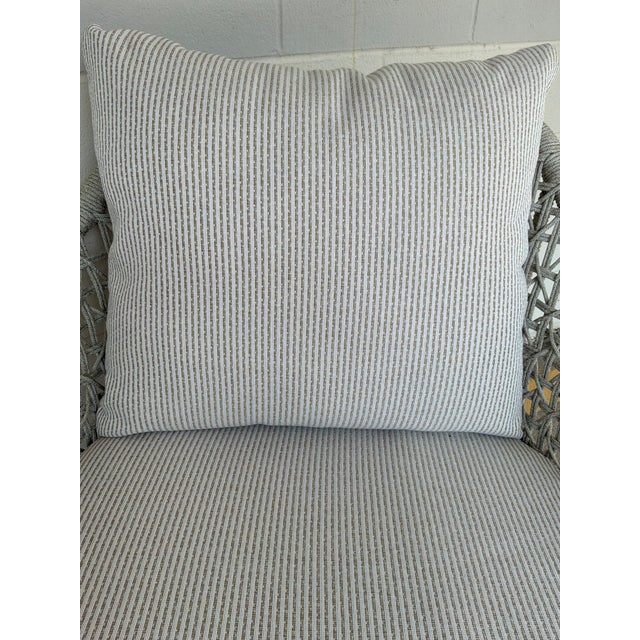 Taupe Made Goods Organic Modern Teak Tessa Lounge Chair and Ottoman For Sale - Image 8 of 11