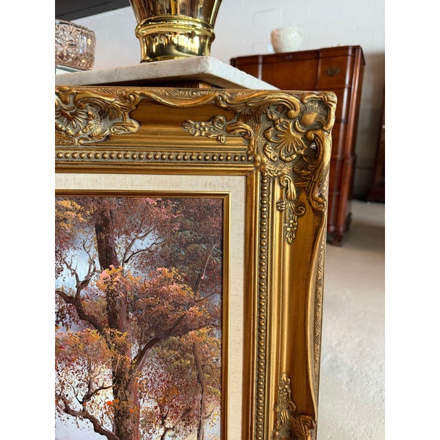 Vintage 1960s Framed, Signed Oil on Canvas Landscape Painting For Sale - Image 4 of 11