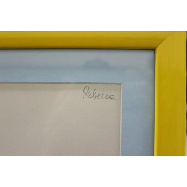 1980s Nina Ricci 'Iris' 81 Watercolor Fashion Plate For Sale - Image 5 of 7