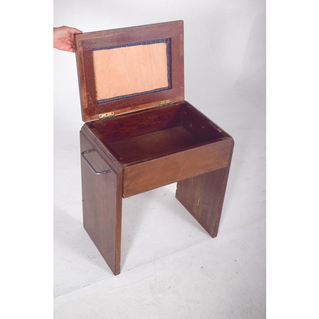 Mid-Century Modern Wooden Piano Bench For Sale - Image 5 of 7