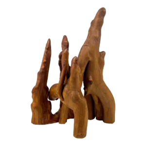 Vintage Natural Cypress Knee Wood Mid Century Sculpture Set