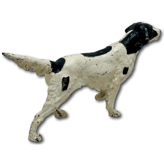 Hubley Manufacturing Company Large Vintage Hubley Manufacturing Company Cast Iron Setter / Hunting Dog Doorstop - Circa 1930s For Sale - Image 4 of 18