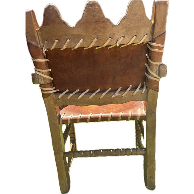 1930s Authentic Imperial Monterey-Style "Donkey" Host Armchair For Sale - Image 4 of 5