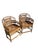 Wood Mid 20th Century Pair of Brighton Pavilion Burnt Bamboo Pagoda Chairs For Sale - Image 7 of 15