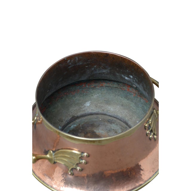 Mid 19th Century Large Antique Victorian Copper and Brass Jardinière, 1860 For Sale - Image 5 of 10