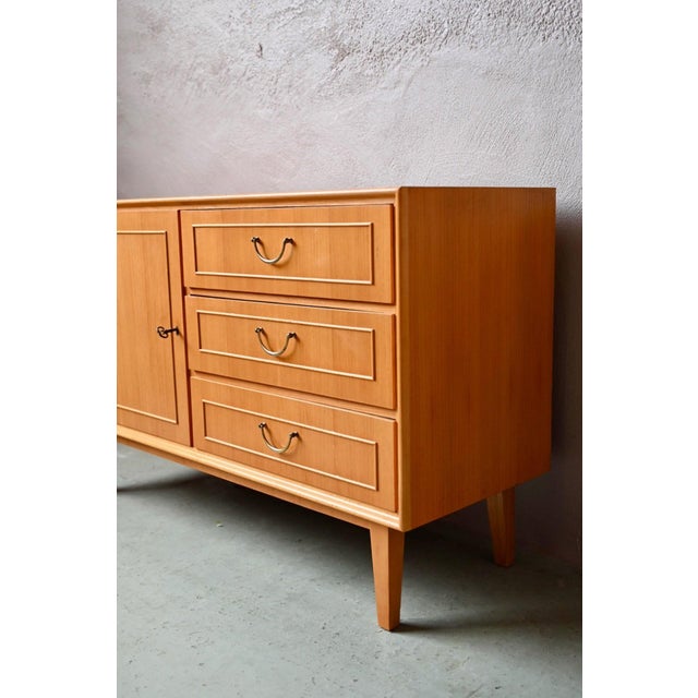 Wood Small Vintage Scandinavian Sideboard in Light Oak, 1960s For Sale - Image 7 of 17