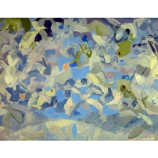 Hervet, Abstract in Blues and Purples For Sale