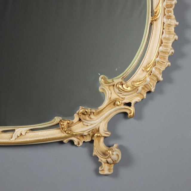 Wood Italian Rococo Style Mirror For Sale - Image 7 of 11