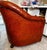 Wood Vintage 1980s Pair of Cognac Tufted Barrel Club Chairs by Classic Leather Inc., Hickory Nc – Top Grain Leather on Brass Shepherd Casters For Sale - Image 7 of 17