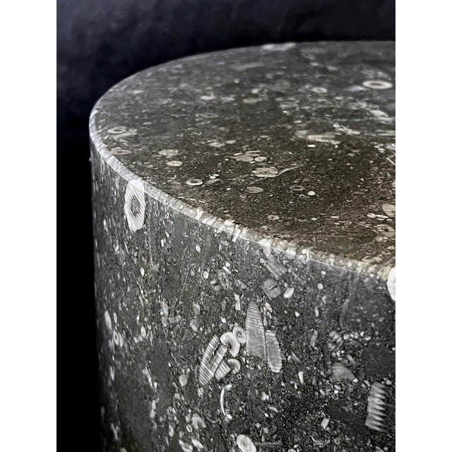 Modern Custom Belgian Bluestone Cylindrical Column/Pedestal For Sale - Image 3 of 6