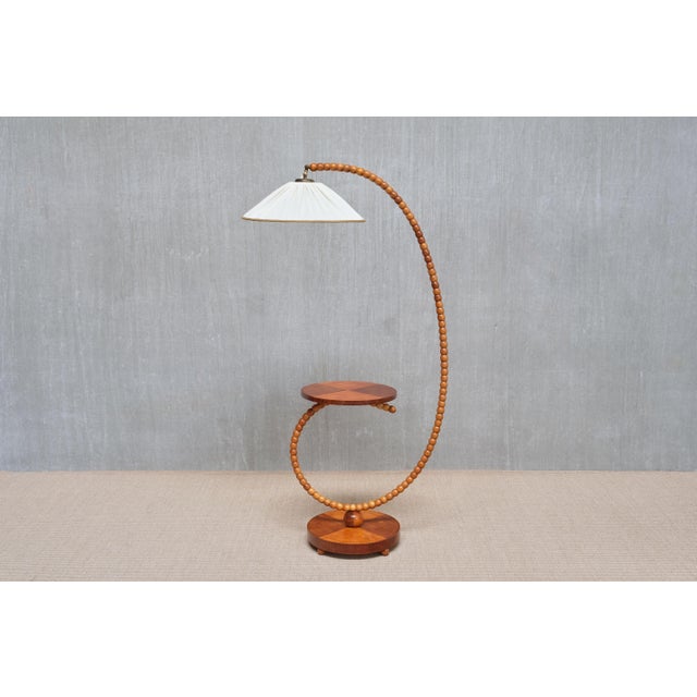 This exceptional sculptural floor lamp was crafted in Sweden in the late 1930s, representing a rare example from the...