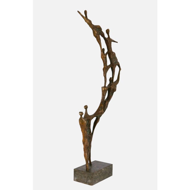 Ursula Hanke-Förster (1924 Berlin - 2013 ibid.), Balance Act, circa 1962. Bronze mounted on stone base, 57 cm (total...